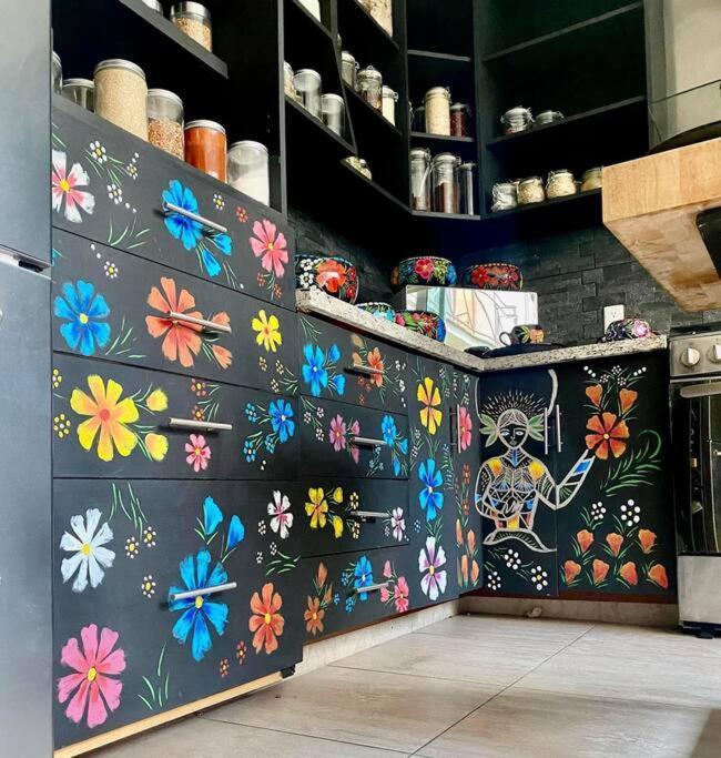 Luxurious Mid Century Modern Folk Art Home Mexico-stad Buitenkant foto